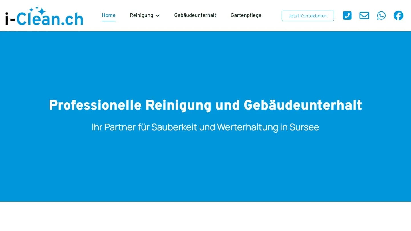 Website von iClean in Sursee