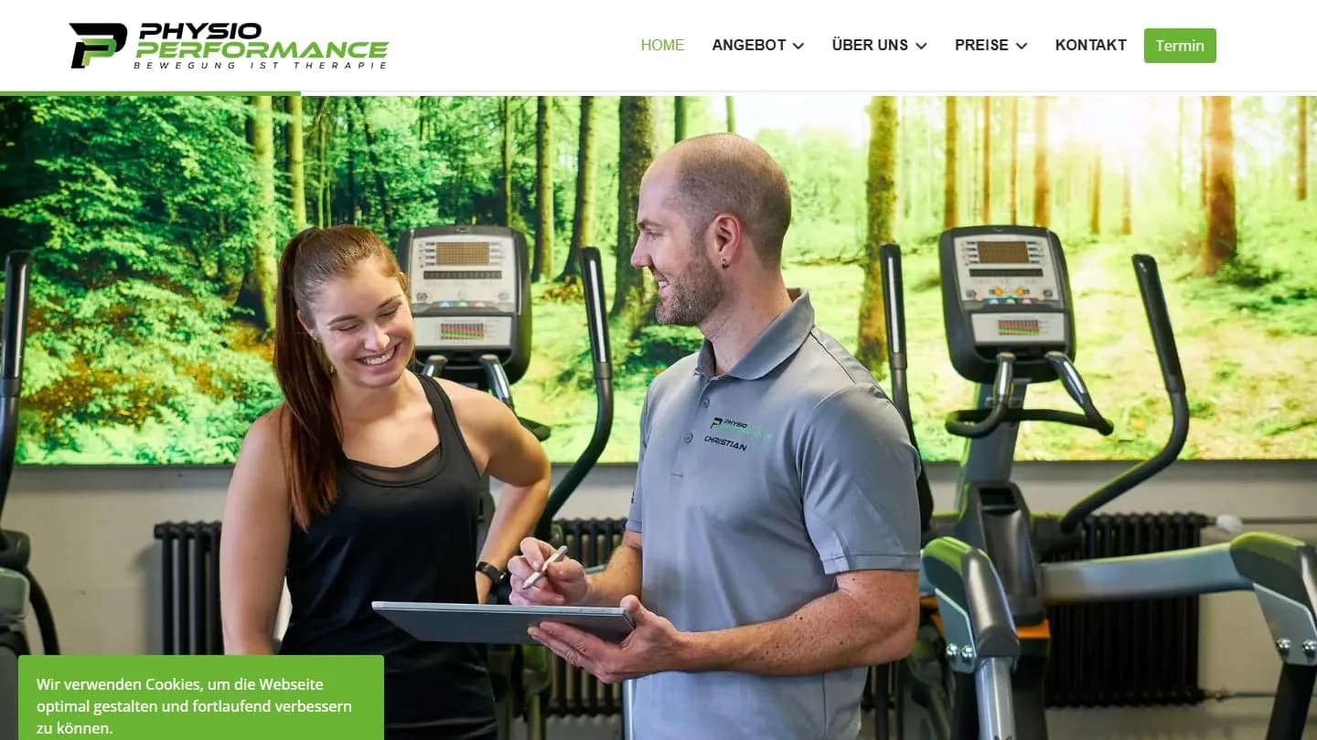 Website von PhysioPerformance in Hochdorf